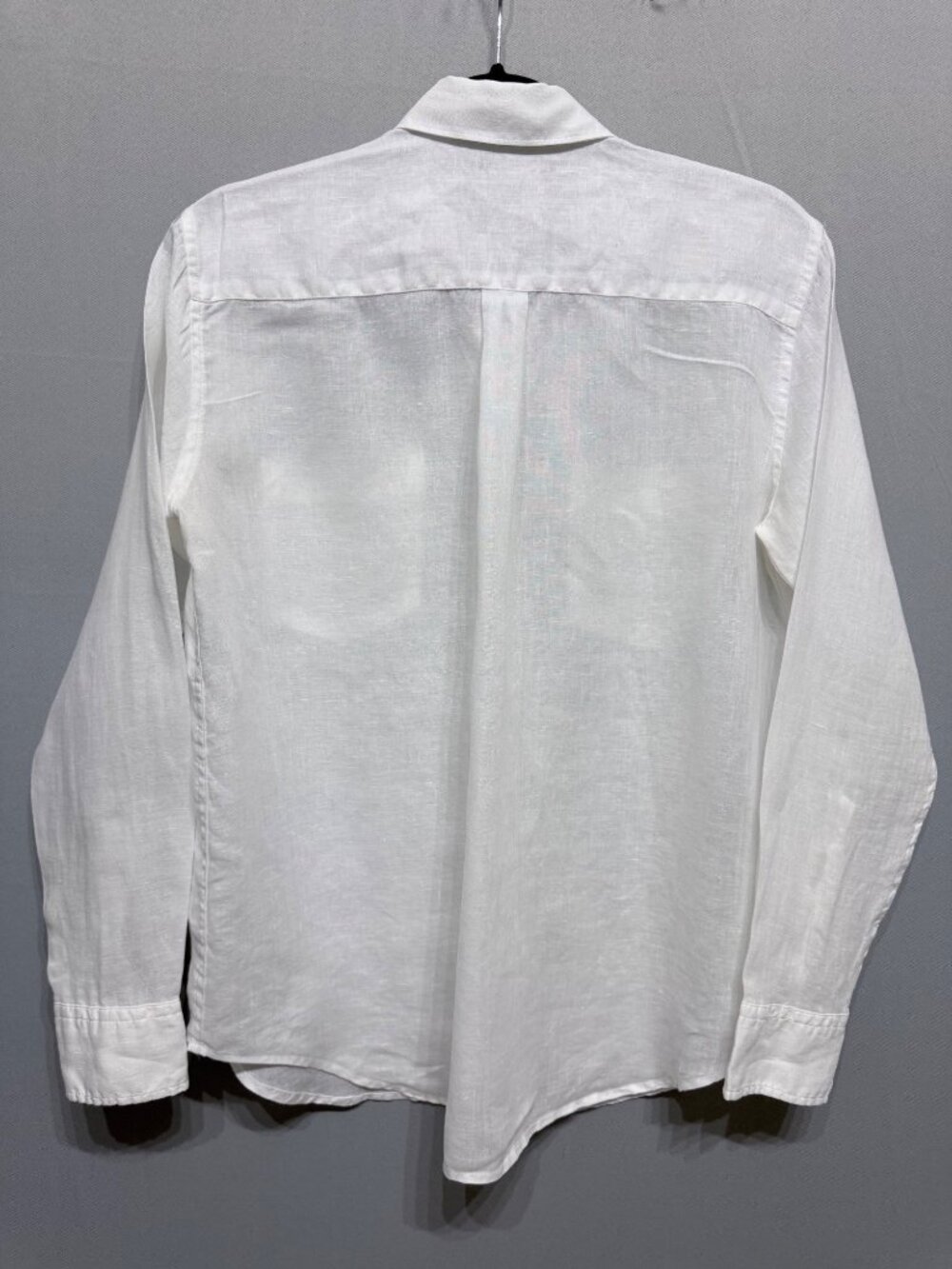 Gap Women’s White 100% Linen Button-Up Long Sleeve Shirt Front Pockets Size S - Picture 3 of 7